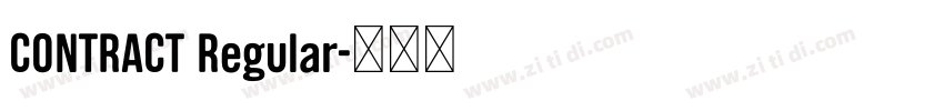 CONTRACT Regular字体转换